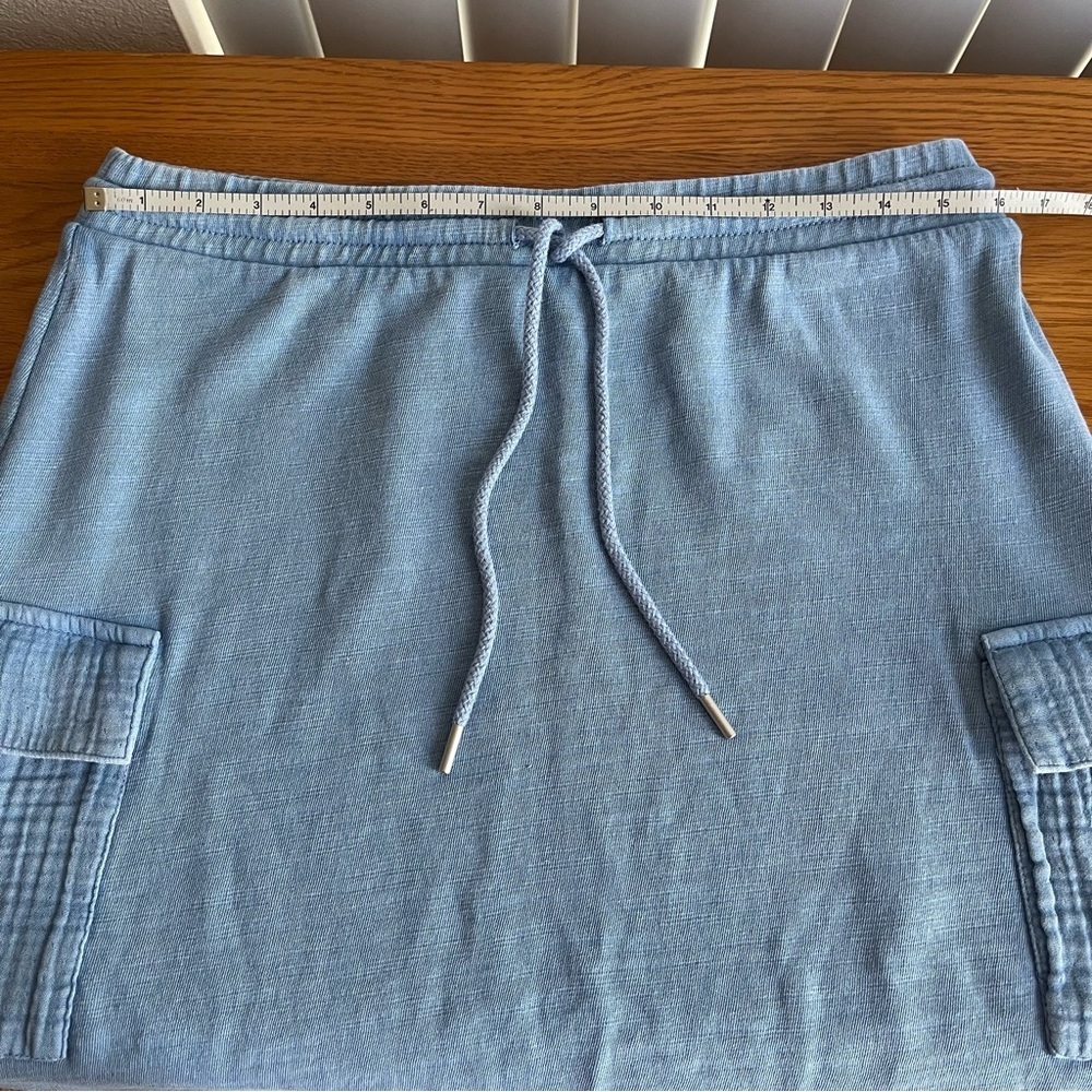 J. Jill Fit Terry Garment-Dyed Cargo Skirt Blue Size S - Picture 6 of 9
